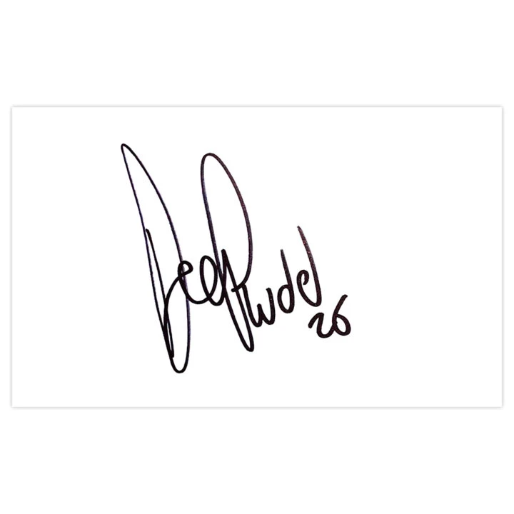 Signed Declan Rudd White Card - Preston North end Autograph