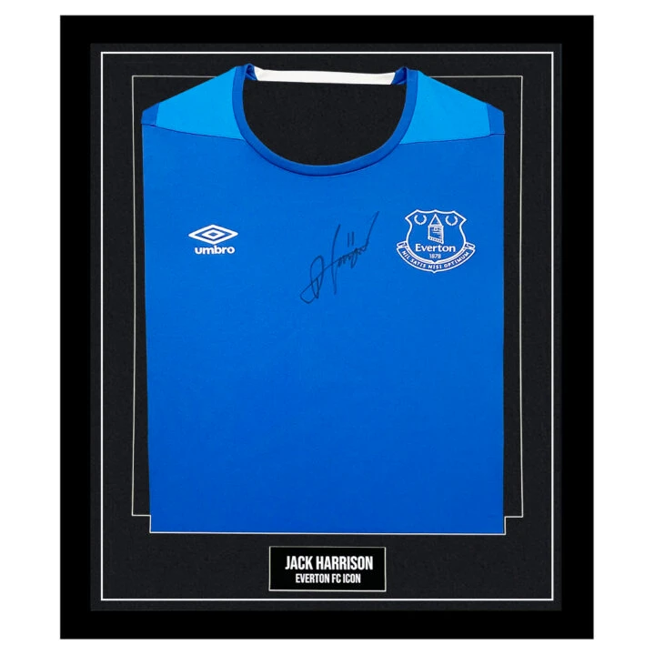 Signed Jack Harrison Framed Shirt - Everton FC Icon