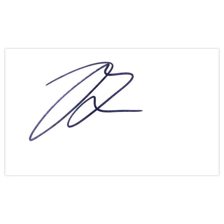 Signed Jake Ball White Card - England Cricket Autograph