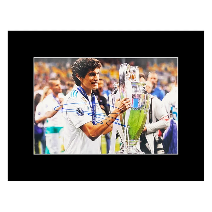 Signed Jesus Vallejo Photo Display - 16x12 Real Madrid Icon