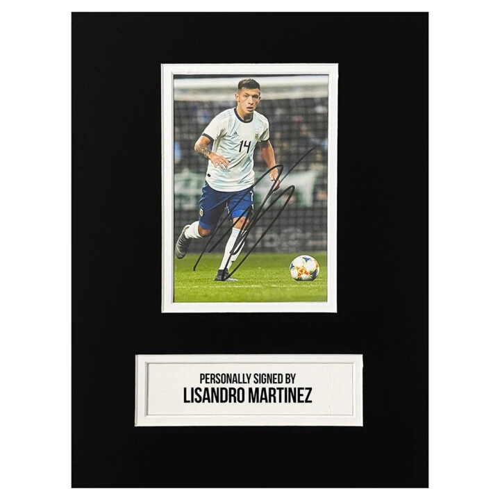 Signed Lisandro Martinez Photo Display - 12x8 Argentina Icon