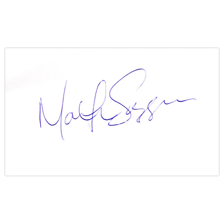 Signed Martin Saggers White Card - England Cricket Autograph