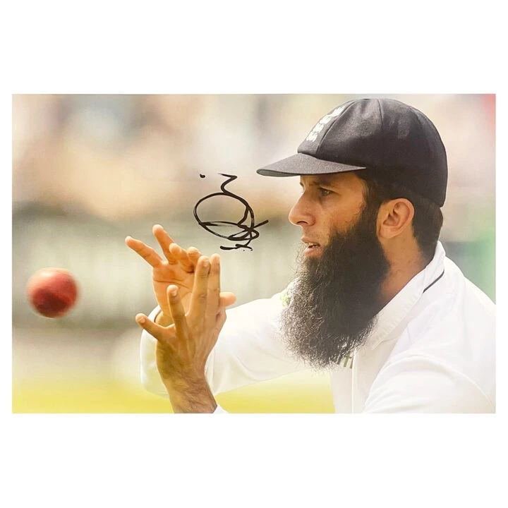 Signed Moeen Ali Poster Photo - 18x12 England Cricket Icon