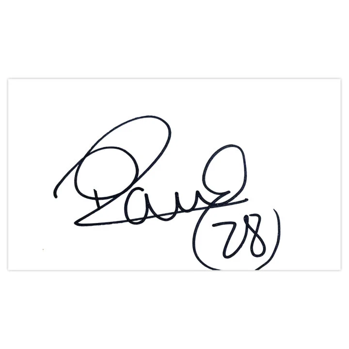 Signed Peter Ramage White Card - Newcastle United Autograph