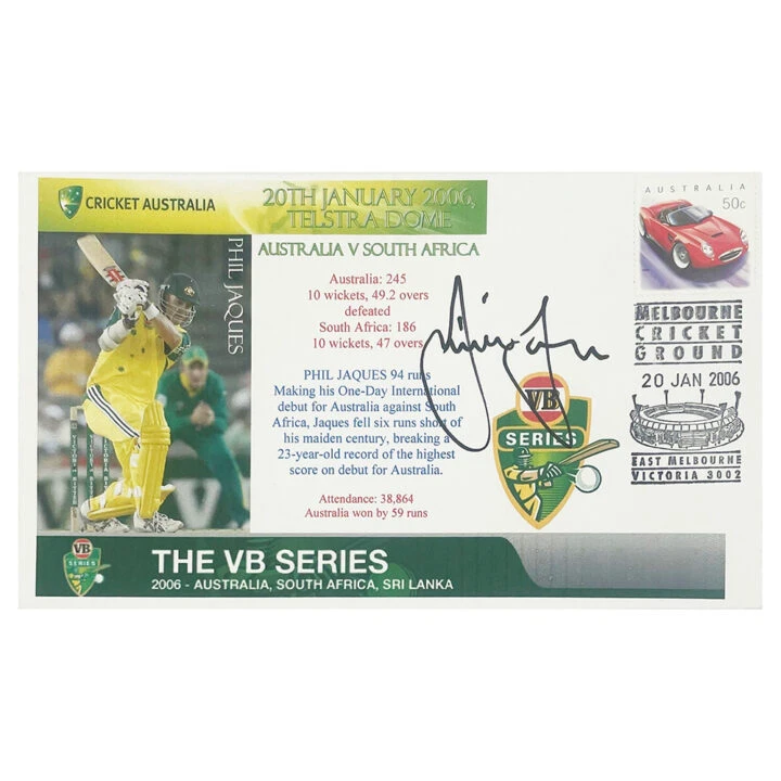 Signed Phil Jaques Envelope - Australia v South Africa 2006