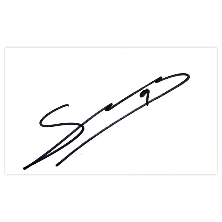 Signed Sam Vokes White Card - Wales Autograph