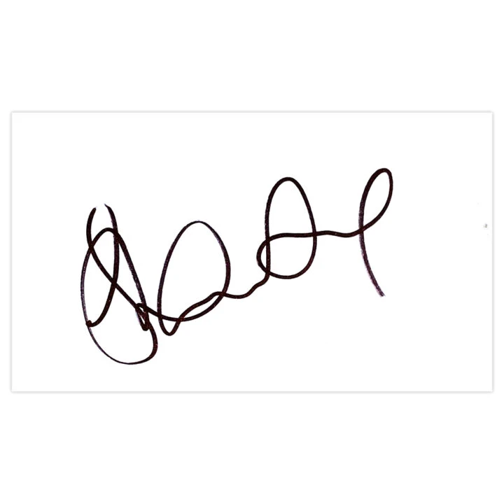 Signed Shaun Derry White Card - Crystal Palace Autograph