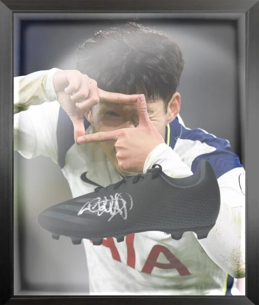 Signed Son Heung-Min Boot Framed – Tottenham Hotspur Icon