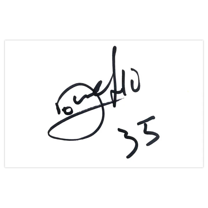 Signed Stevan Jovetic White Card - Manchester City Icon Autograph