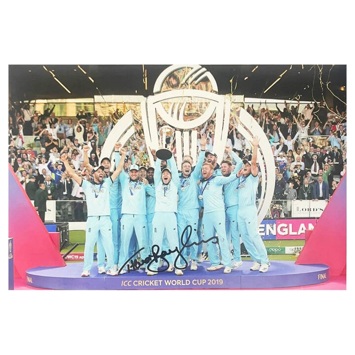 Signed Trevor Bayliss Poster Photo - 18x12 Cricket World Cup 2019