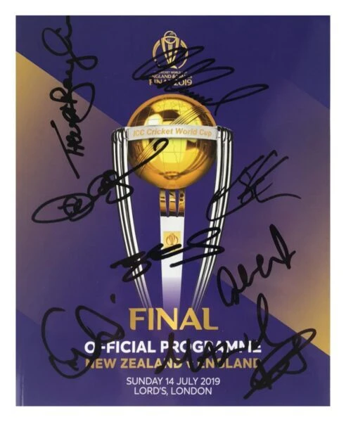 Signed England Cricket Programme - World Cup Champions 2019