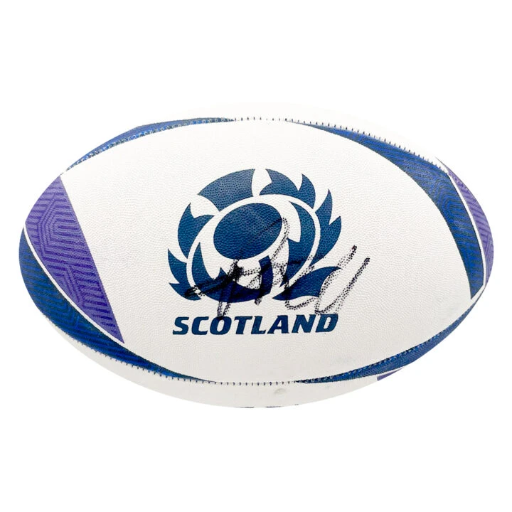 Signed Finn Russell Scotland Rugby Ball - Six Nations 2024