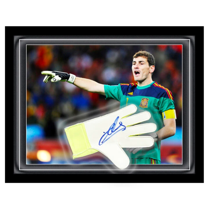 Signed Iker Casillas Glove Framed Dome - World Cup Winner 2010