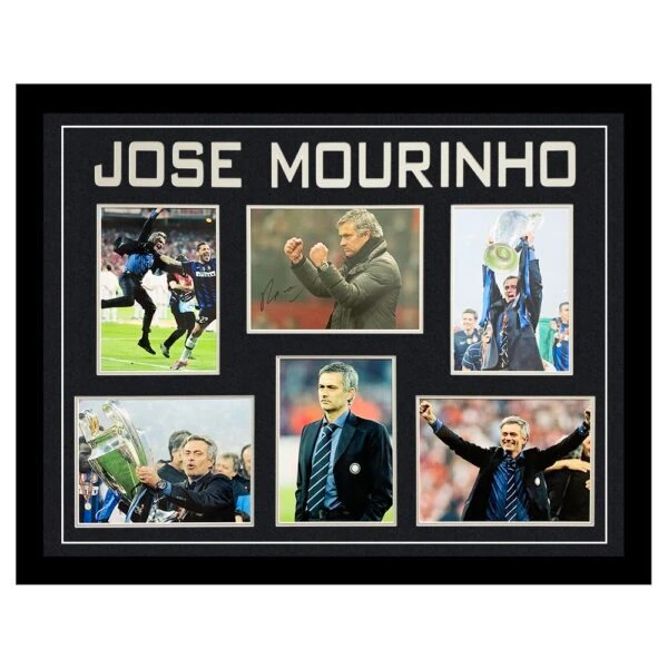 Signed Jose Mourinho Large Framed Display - Champions League Winner 2010