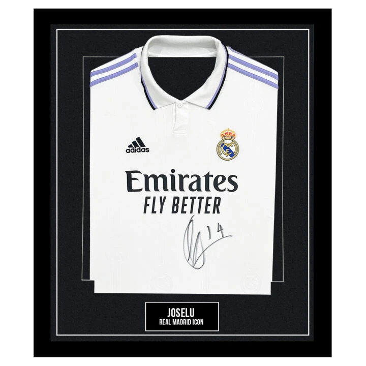 Signed Joselu Framed Shirt - Real Madrid Icon Autograph