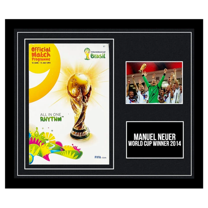 Signed Manuel Neuer Framed Photo Display - 18x12 World Cup Winner 2014