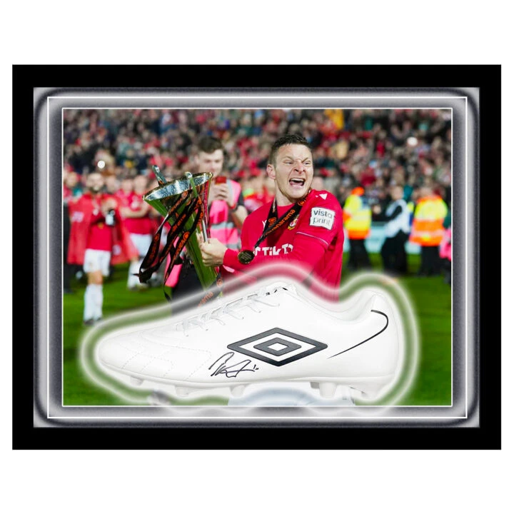 Signed Paul Mullin Framed Boot - Wrexham A.F.C. Icon