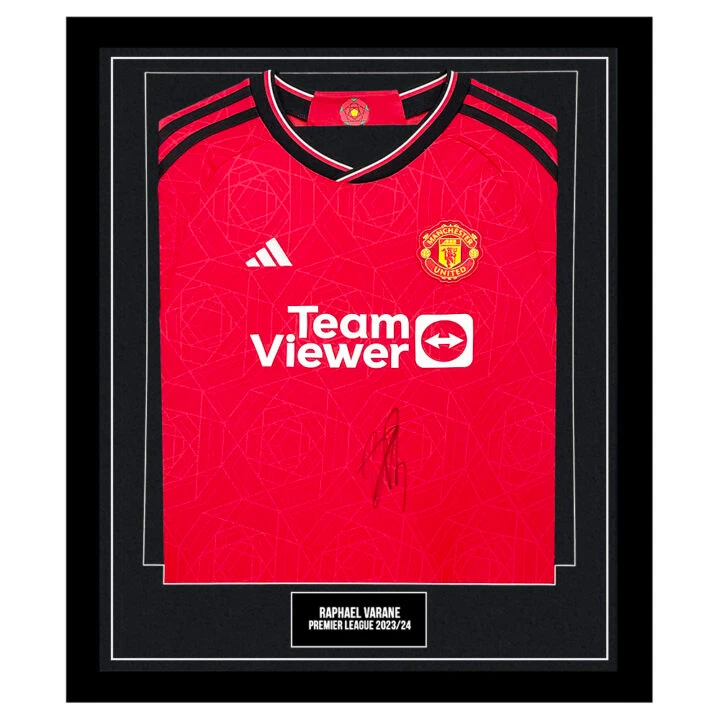 Signed Raphael Varane Framed Shirt - Premier League 202324