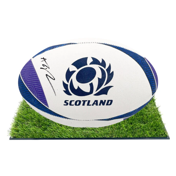 Signed Ali Price Framed Ball - Scotland Rugby Icon