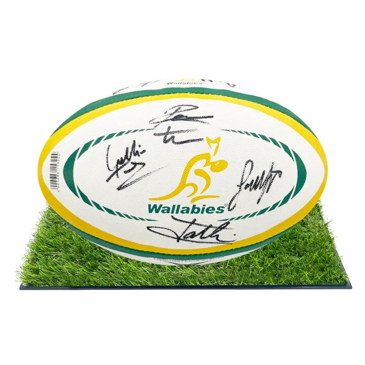 Signed Australia Rugby Framed Ball - Wallabies Squad