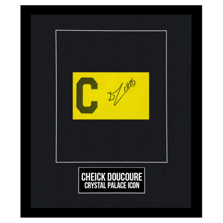 Signed Cheick Doucoure Framed Captain Armband - Crystal Palace Icon