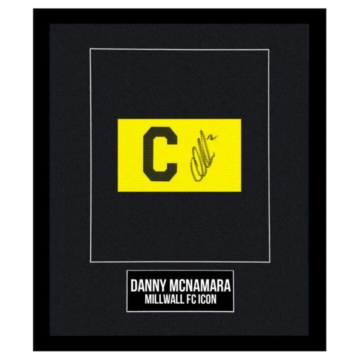 Signed Danny McNamara Framed Captain Armband - Millwall FC Icon