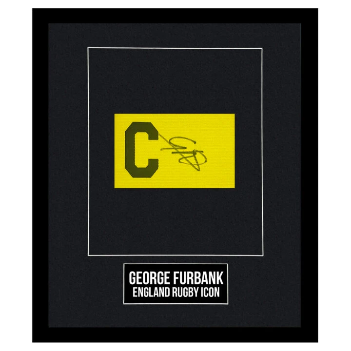 Signed George Furbank Framed Captain Armband - England Rugby Icon