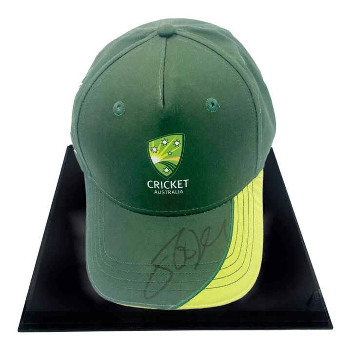Signed Josh Hazlewood Framed Hat - Australia Cricket Icon