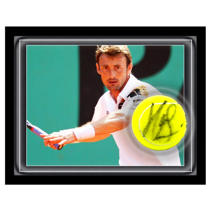 Signed Juan Carlos Ferrero Ball Framed Dome - French Open Winner 2003