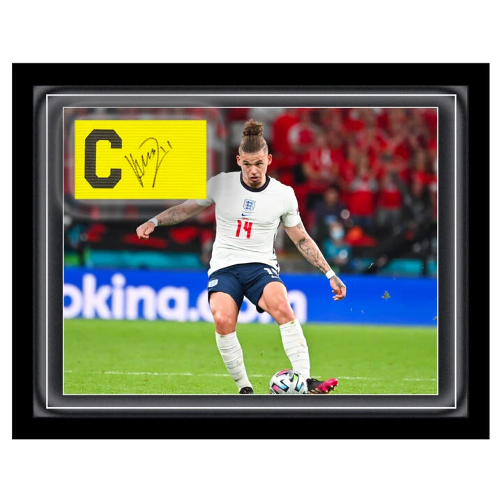 Signed Kalvin Phillips Captain Armband Framed Dome - England Icon