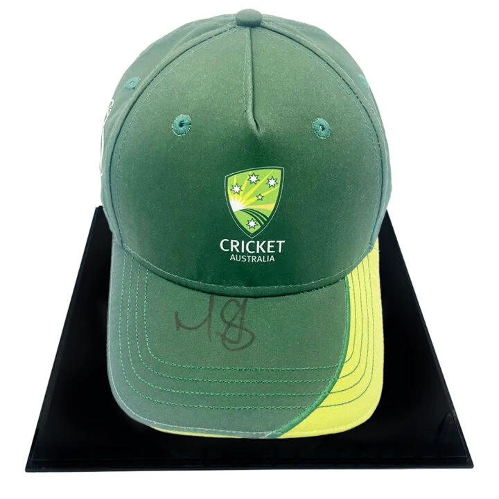 Signed Mitchell Starc Framed Hat - Australia Cricket Icon