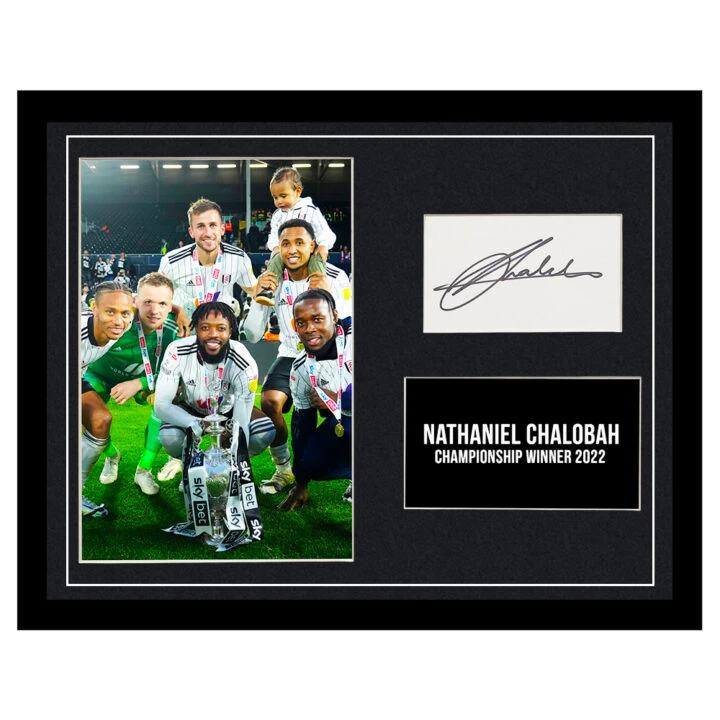 Signed Nathaniel Chalobah Framed Photo Display - Championship Winner 2022