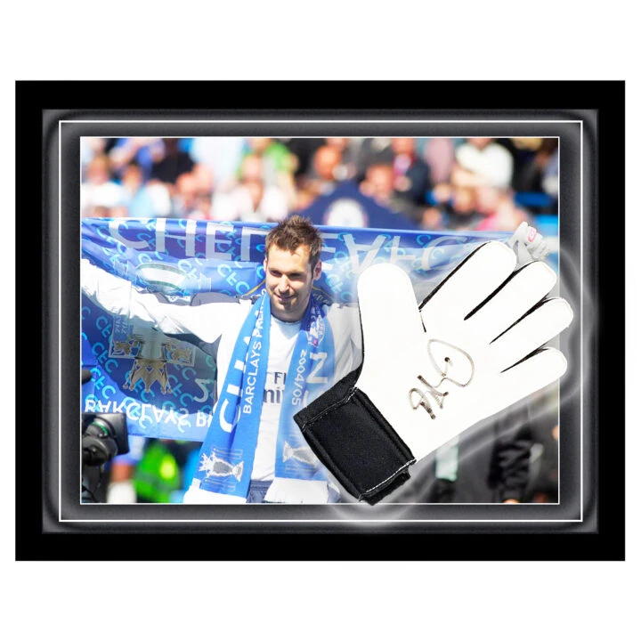 Signed Petr Cech Glove Framed Dome - Premier League Champion 2005