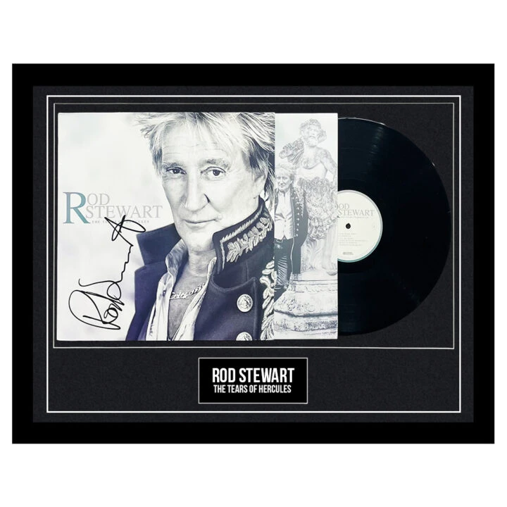 Signed Rod Stewart Framed Vinyl - The Tears Of Hercules