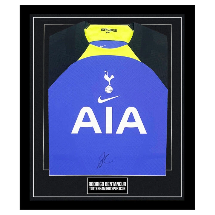 Signed Rodrigo Bentancur Framed Shirt - Tottenham Hotspur Icon