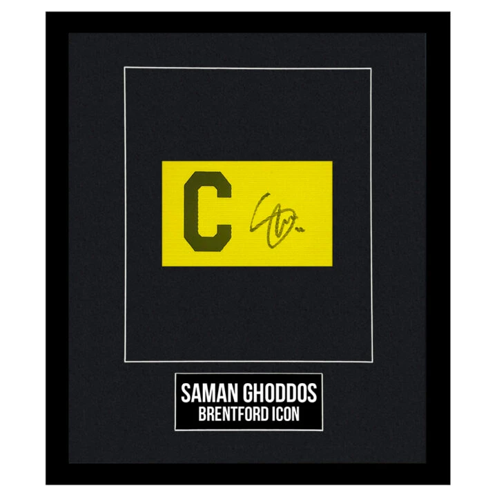 Signed Saman Ghoddos Framed Captain Armband - Brentford Icon