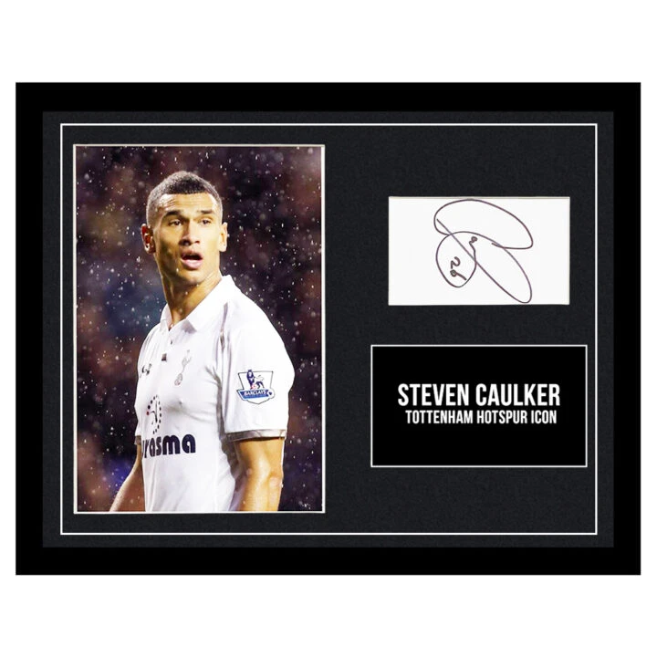 Signed Steven Caulker Framed Photo Display - Tottenham Hotspur Icon