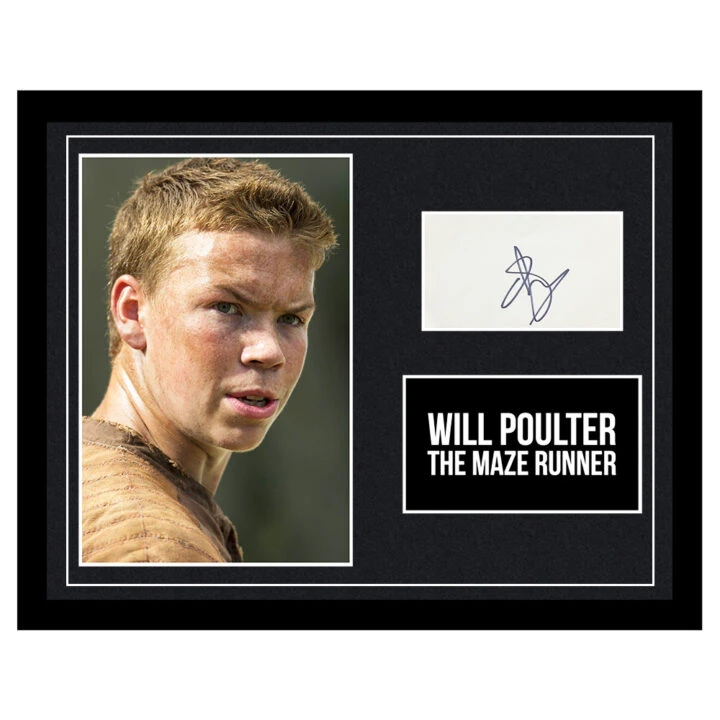 Signed Will Poulter Framed Photo Display - The Maze Runner
