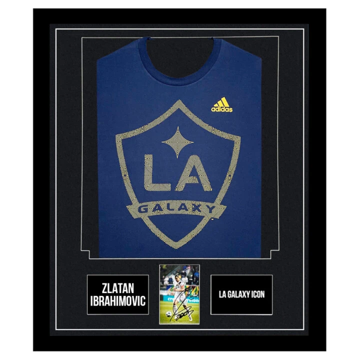 Signed Zlatan Ibrahimovic Framed Display Shirt - LA Galaxy Icon