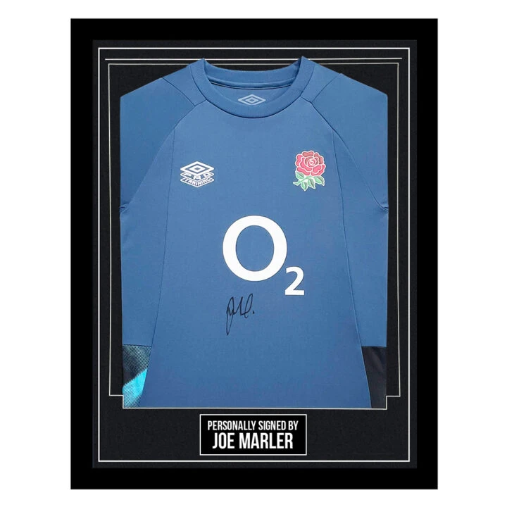 Joe Marler Signed Framed Shirt - England Rugby Autograph