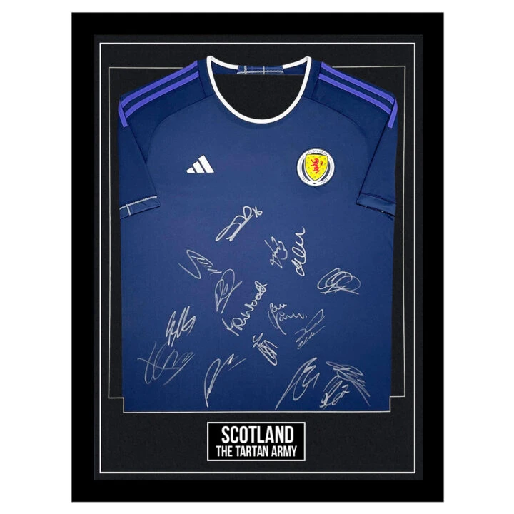 Signed Scotland Framed Home Shirt - The Tartan Army