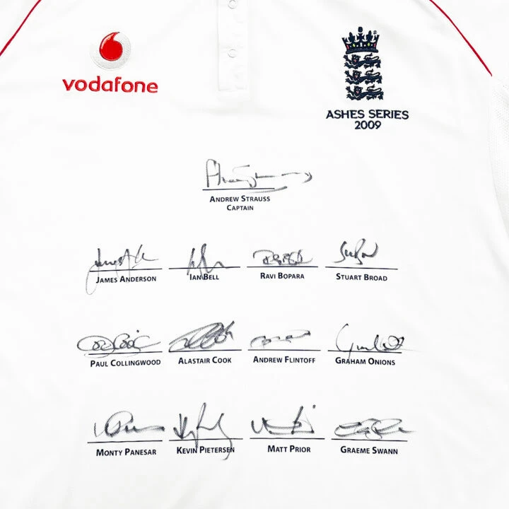 Signed England Cricket Shirt – Ashes Series 2009 Winners