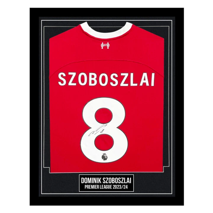Dominik Szoboszlai Signed Framed Shirt - Premier League 202324