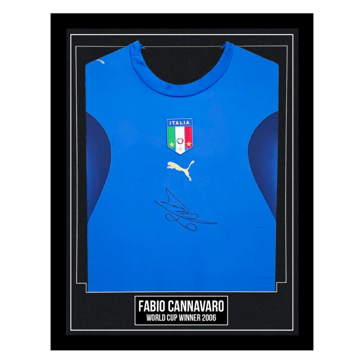 Fabio Cannavaro Signed Framed Shirt - World Cup Winner 2006