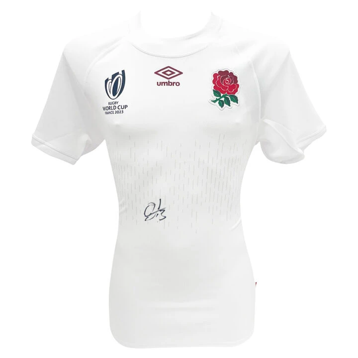 Signed Ollie Lawrence Shirt - England Rugby World Cup 2023