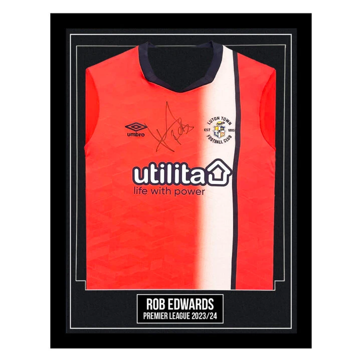 Signed Rob Edwards Framed Shirt - Premier League 202324