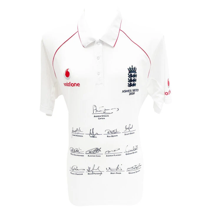 Signed England Cricket Shirt - Ashes Series 2009 Winners