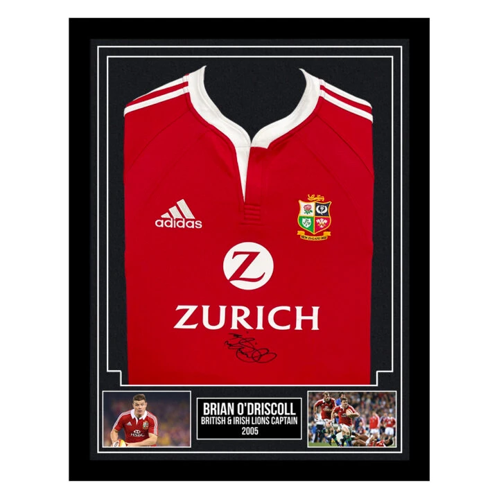 Signed Brian O'Driscoll Framed Shirt - British & Irish Lions Captain 2005