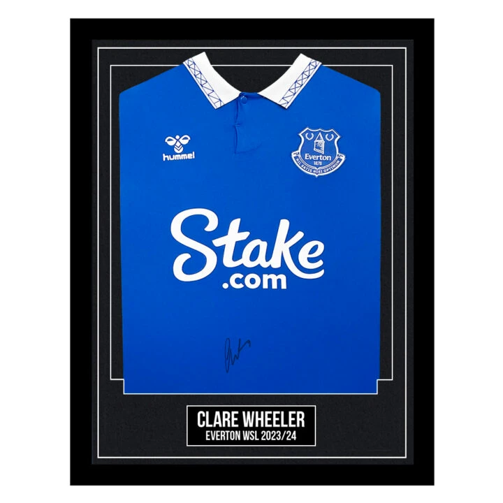Signed Clare Wheeler Framed Shirt - Everton Women's SL 2023/24
