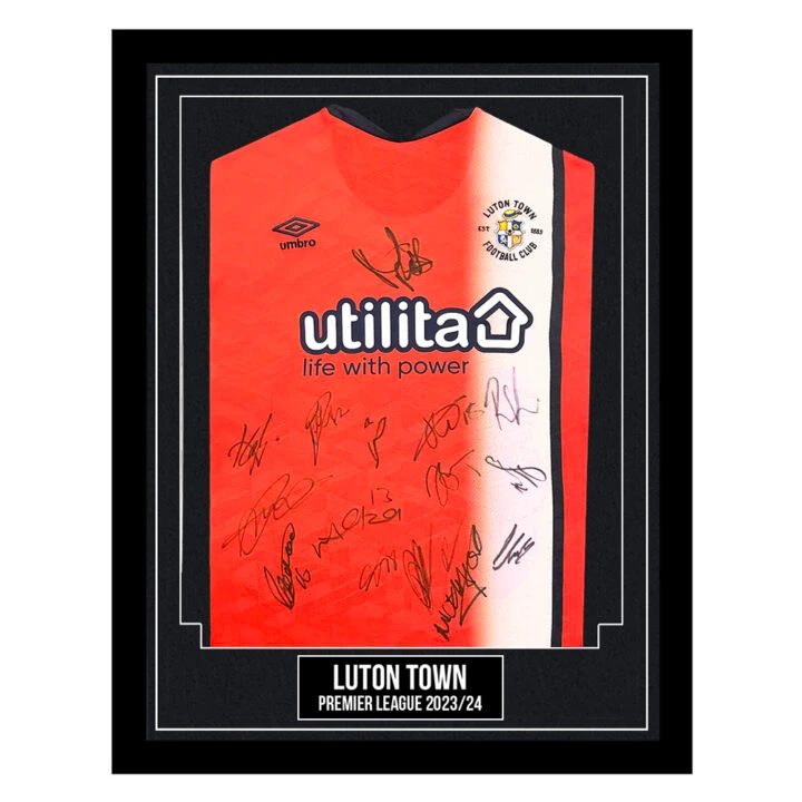 Luton Town Signed Framed Home Shirt - Premier League 2023/24